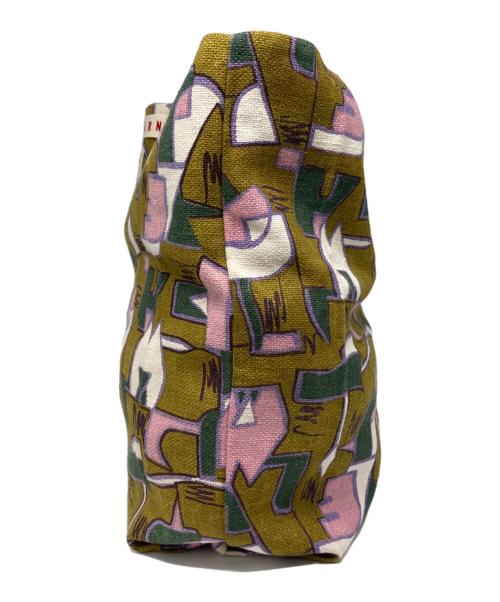 MARNI（マルニ）MARNI (マルニ) 幾何学キャンバストートバッグ カーキの古着・服飾アイテム