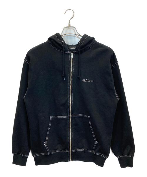 X-LARGE（エクストララージ）X-LARGE (エクストララージ) RHINESTONE OG ZIP HOODED SWEATSHIRT ブラック サイズ:Mの古着・服飾アイテム