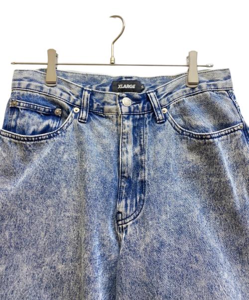 X-LARGE（エクストララージ）X-LARGE (エクストララージ) CHEMICAL WIDE DENIM PANTS インディゴ サイズ:30inchの古着・服飾アイテム
