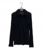 CLANEクラネ）の古着「LADY LACE SHIRT」｜ブラック