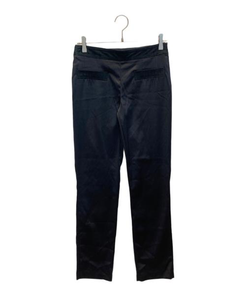 CHANEL（シャネル）CHANEL (シャネル) シルクテーパードパンツ ブラック サイズ:38の古着・服飾アイテム