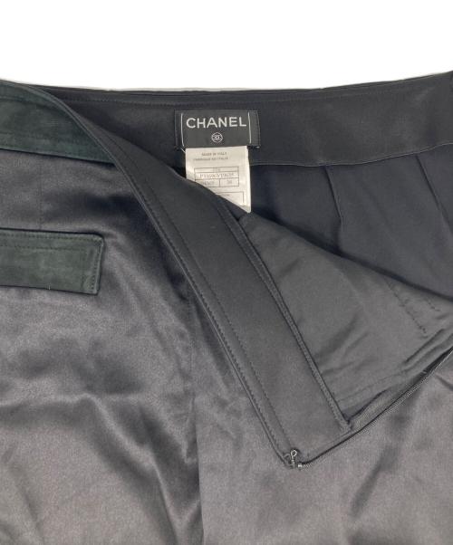 CHANEL（シャネル）CHANEL (シャネル) シルクテーパードパンツ ブラック サイズ:38の古着・服飾アイテム