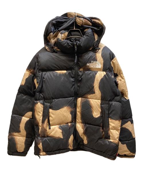 THE NORTH FACE（ザ ノース フェイス）THE NORTH FACE (ザ ノース フェイス) Supreme (シュプリーム) Bleached Denim Print Nuptse Jacket ブラック×ブラウン サイズ:Ｍの古着・服飾アイテム