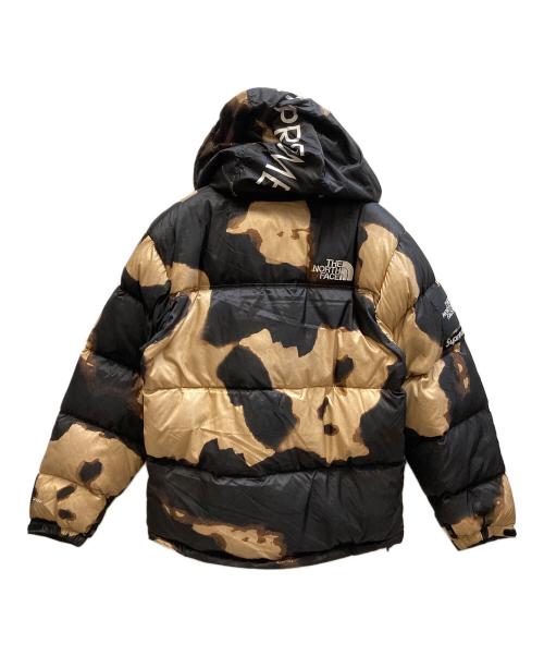 THE NORTH FACE（ザ ノース フェイス）THE NORTH FACE (ザ ノース フェイス) Supreme (シュプリーム) Bleached Denim Print Nuptse Jacket ブラック×ブラウン サイズ:Ｍの古着・服飾アイテム