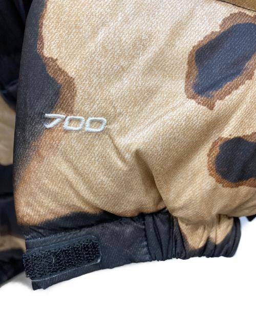 THE NORTH FACE（ザ ノース フェイス）THE NORTH FACE (ザ ノース フェイス) Supreme (シュプリーム) Bleached Denim Print Nuptse Jacket ブラック×ブラウン サイズ:Ｍの古着・服飾アイテム