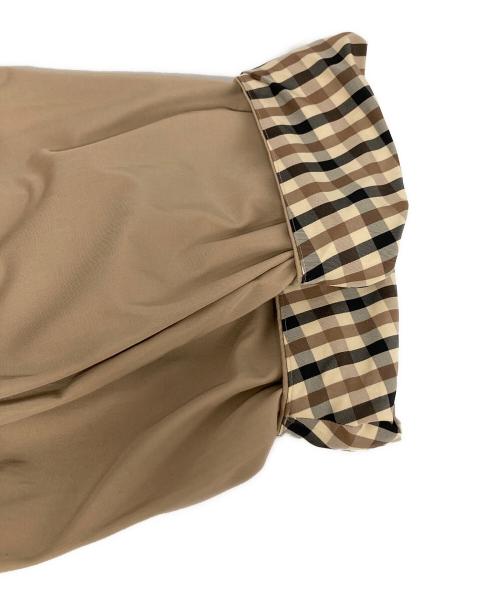 rosy monster（ロージーモンスター）rosy monster (ロージーモンスター) マルギンガムノーカラーコート ベージュ サイズ:Freeの古着・服飾アイテム