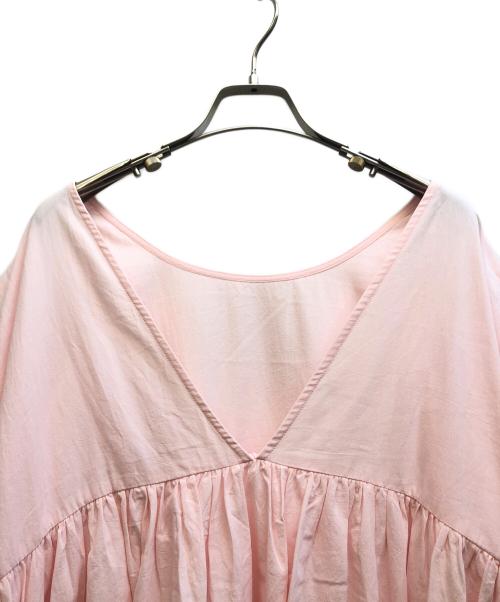Sea Room lynn（シールームリン）Sea Room lynn (シールームリン) Cottonギャザーパフスリーブドレス ピンク サイズ:S 未使用品の古着・服飾アイテム
