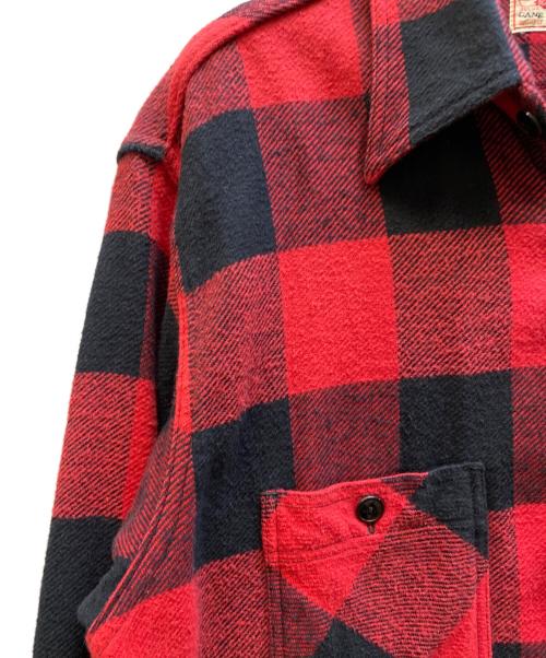 SUGAR CANE（シュガーケーン）SUGAR CANE (シュガーケーン) TWILL CHECK WORK SHIRT レッド サイズ:Largeの古着・服飾アイテム