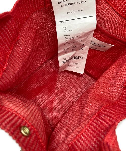 beautiful people（ビューティフルピープル）beautiful people (ビューティフルピープル) Shade cloth beach shift bag S レッドの古着・服飾アイテム