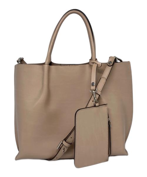 GIANNI CHIARINI（ジャンニ キアリーニ）GIANNI CHIARINI (ジャンニ キアリーニ) レザートートバッグ ベージュの古着・服飾アイテム