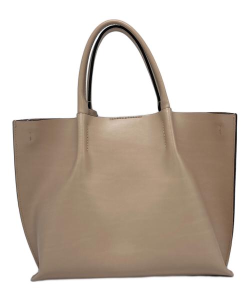 GIANNI CHIARINI（ジャンニ キアリーニ）GIANNI CHIARINI (ジャンニ キアリーニ) レザートートバッグ ベージュの古着・服飾アイテム