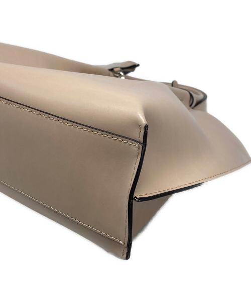 GIANNI CHIARINI（ジャンニ キアリーニ）GIANNI CHIARINI (ジャンニ キアリーニ) レザートートバッグ ベージュの古着・服飾アイテム