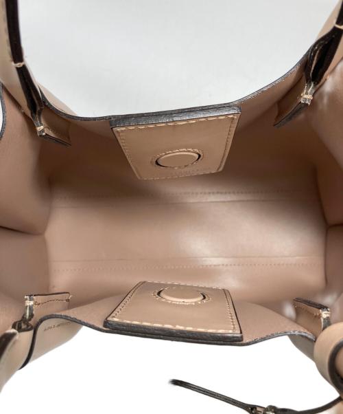 GIANNI CHIARINI（ジャンニ キアリーニ）GIANNI CHIARINI (ジャンニ キアリーニ) レザートートバッグ ベージュの古着・服飾アイテム