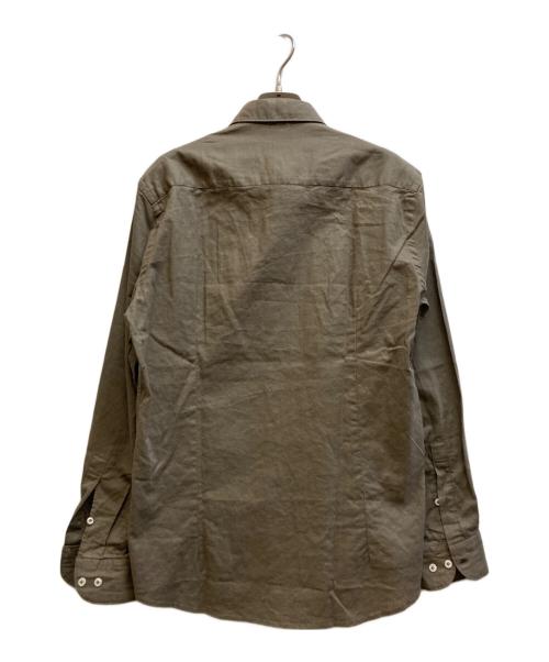 SEEKER GROOVE（シーカーグルーブ）SEEKER GROOVE (シーカーグルーブ) コットンリネンシャツ カーキ サイズ:Ⅿの古着・服飾アイテム