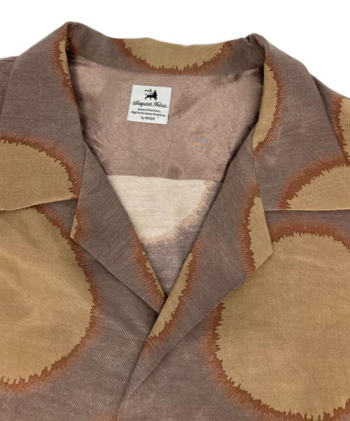 SASQUATCHfabrix.（サスクワッチファブリックス）SASQUATCHfabrix. (サスクワッチファブリックス) SUN DOTS OPEN COLLAR L/S SHIRT ブラウン サイズ:Mの古着・服飾アイテム