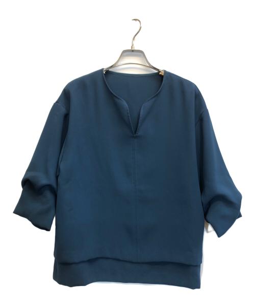 UNITED TOKYO（ユナイテッドトーキョー）UNITED TOKYO (ユナイテッドトーキョー) 7分袖Vネックタックブラウス グリーン サイズ:1の古着・服飾アイテム