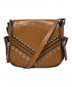 DIESELディーゼル）の古着「レザーショルダーバッグ」｜ブラウン