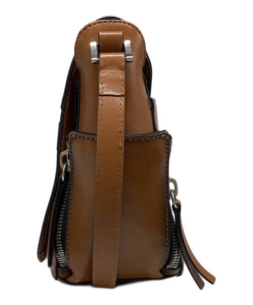 DIESEL（ディーゼル）DIESEL (ディーゼル) レザーショルダーバッグ ブラウンの古着・服飾アイテム