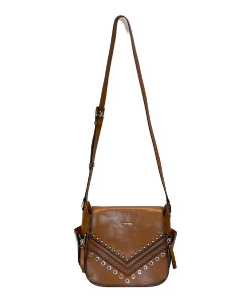 DIESEL（ディーゼル）DIESEL (ディーゼル) レザーショルダーバッグ ブラウンの古着・服飾アイテム