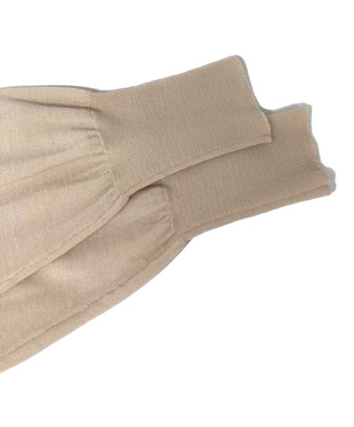 Salvatore Ferragamo（サルヴァトーレ フェラガモ）Salvatore Ferragamo (サルヴァトーレ フェラガモ) クルーネックカーディガン ベージュ サイズ:Lの古着・服飾アイテム