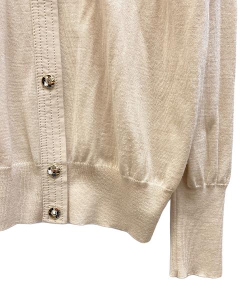 Salvatore Ferragamo（サルヴァトーレ フェラガモ）Salvatore Ferragamo (サルヴァトーレ フェラガモ) クルーネックカーディガン ベージュ サイズ:Lの古着・服飾アイテム