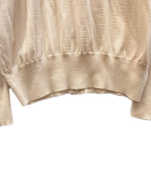 Salvatore Ferragamo（サルヴァトーレ フェラガモ）Salvatore Ferragamo (サルヴァトーレ フェラガモ) クルーネックカーディガン ベージュ サイズ:Lの古着・服飾アイテム