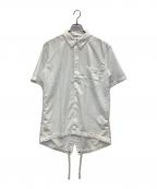 COMME des GARCONS HOMME DEUXコムデギャルソン オム ドゥ）の古着「フィッシュテール半袖シャツ」｜ホワイト