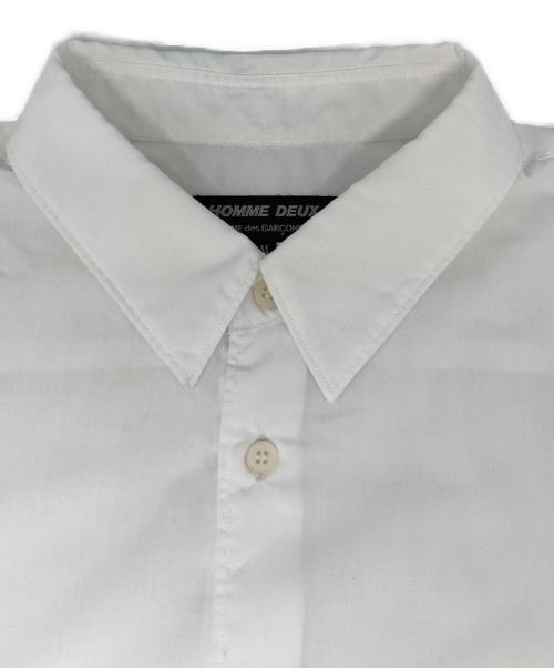 COMME des GARCONS HOMME DEUX（コムデギャルソン オム ドゥ）COMME des GARCONS HOMME DEUX (コムデギャルソン オム ドゥ) フィッシュテール半袖シャツ ホワイト サイズ:Ⅿの古着・服飾アイテム