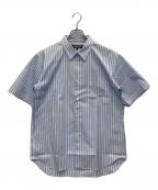 COMME des GARCONS HOMME DEUXコムデギャルソン オム ドゥ）の古着「S/Sレギュラーカラーストライプシャツ」｜ネイビー