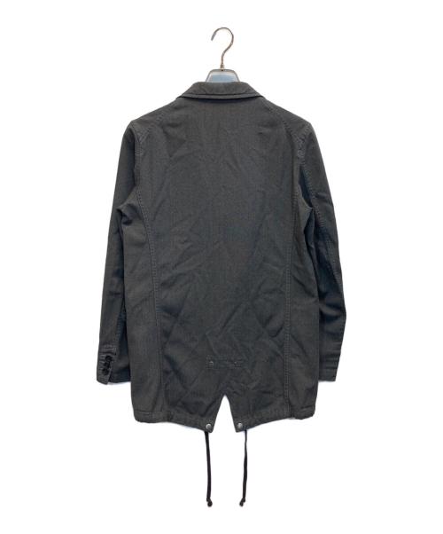 COMME des GARCONS HOMME DEUX（コムデギャルソン オム ドゥ）COMME des GARCONS HOMME DEUX (コムデギャルソン オム ドゥ) ポリ縮絨フィッシュテールストライプテーラードジャケット グレー サイズ:Mの古着・服飾アイテム