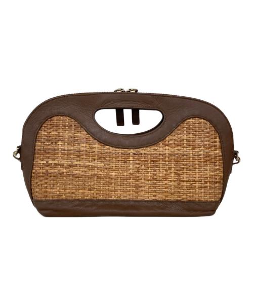 PELLICO（ペリーコ）PELLICO (ペリーコ) レザーラフィアかごバッグ ベージュの古着・服飾アイテム