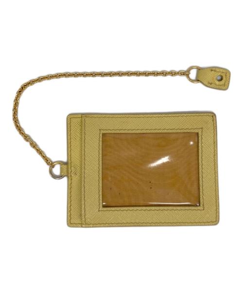 PRADA（プラダ）PRADA (プラダ) サフィアーノメタル 長財布 イエローの古着・服飾アイテム