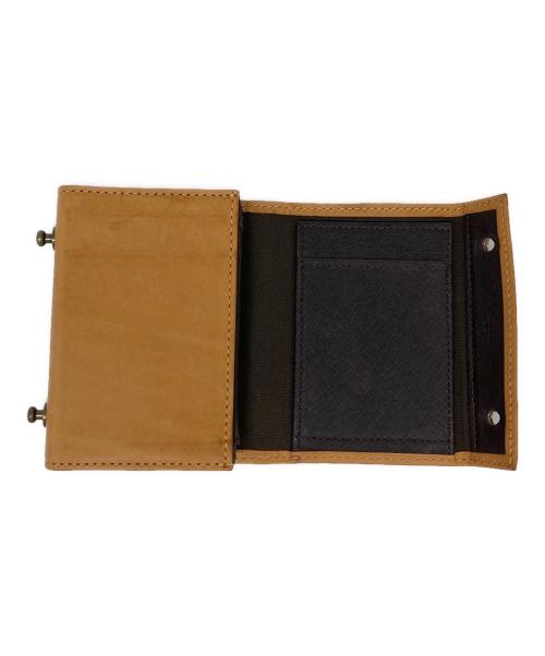 M+（エムピウ）m+ (エムピウ) 2つ折り財布 ブラウンの古着・服飾アイテム