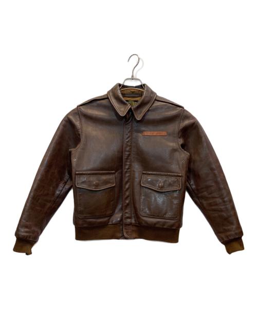 Aero LEATHER（エアロレザー）Aero LEATHER (エアロレザー) A-2フライトレザージャケット ブラウン サイズ:36の古着・服飾アイテム