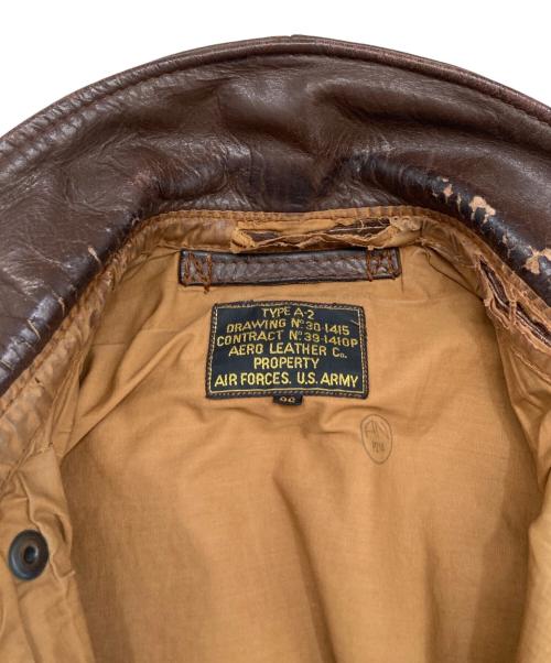Aero LEATHER（エアロレザー）Aero LEATHER (エアロレザー) A-2フライトレザージャケット ブラウン サイズ:36の古着・服飾アイテム