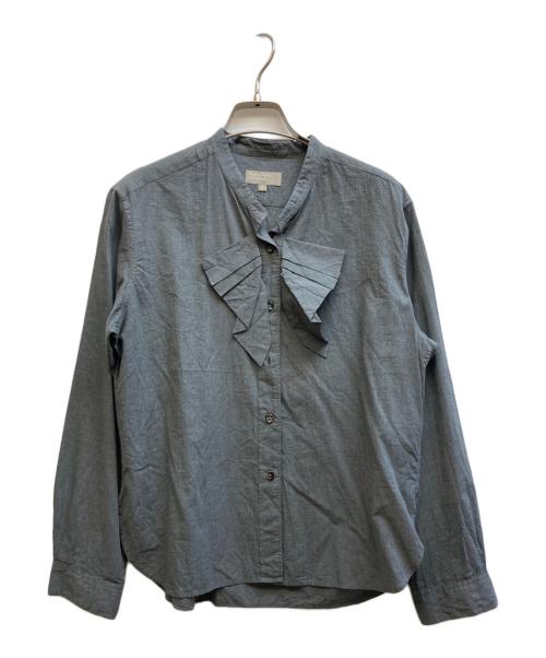 MARGARET HOWELL（マーガレットハウエル）MARGARET HOWELL (マーガレットハウエル) バンドカラーシャツ グレー サイズ:Ⅱの古着・服飾アイテム