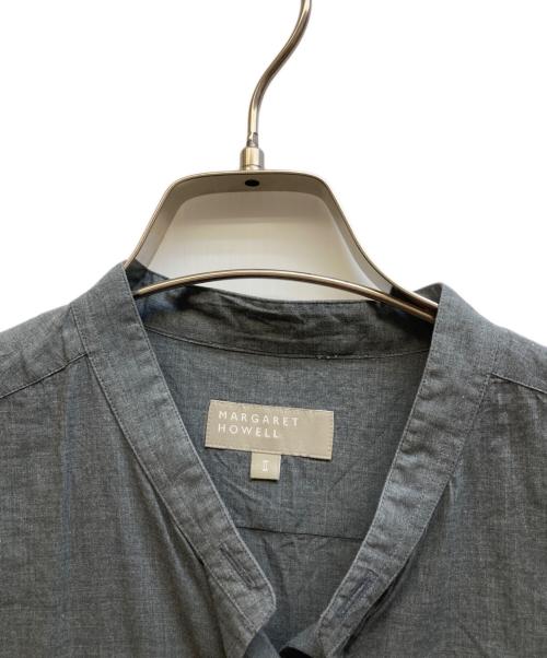 MARGARET HOWELL（マーガレットハウエル）MARGARET HOWELL (マーガレットハウエル) バンドカラーシャツ グレー サイズ:Ⅱの古着・服飾アイテム