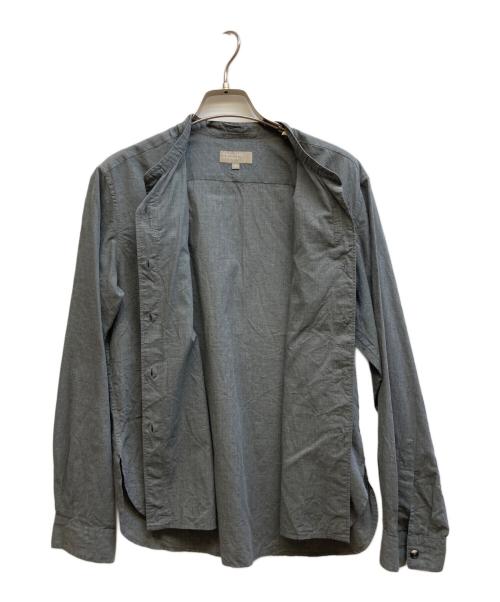 MARGARET HOWELL（マーガレットハウエル）MARGARET HOWELL (マーガレットハウエル) バンドカラーシャツ グレー サイズ:Ⅱの古着・服飾アイテム