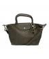 LONGCHAMP（ロンシャン）の古着「LE PRIAGE CUIR HANDBAG」｜オリーブ