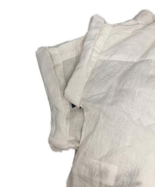 LAUREN RALPH LAUREN（ローレンラルフローレン）LAUREN RALPH LAUREN (ローレンラルフローレン) リネンプルオーバーシャツ ホワイト サイズ:Mの古着・服飾アイテム