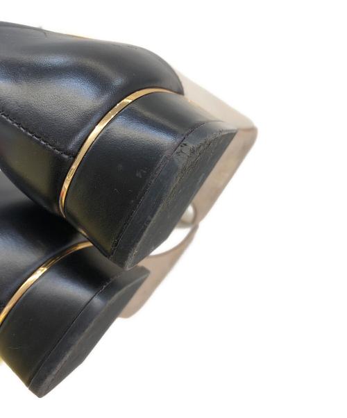 TORY BURCH（トリーバーチ）TORY BURCH (トリーバーチ) Tロゴプレートパンプス ベージュ×ブラック サイズ:７Mの古着・服飾アイテム