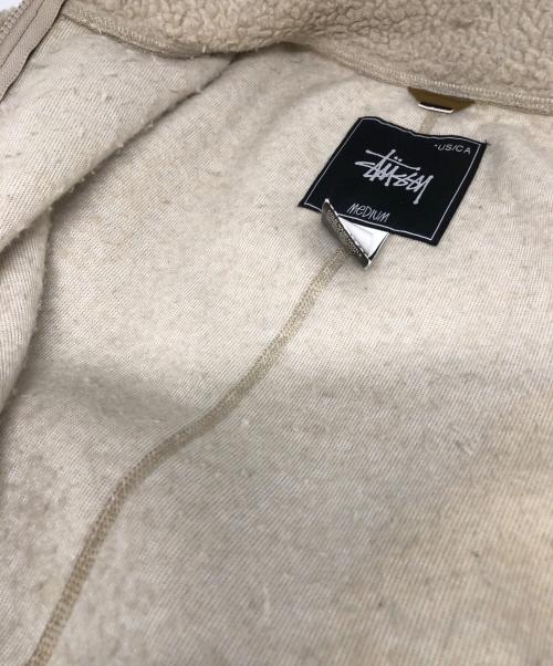 stussy（ステューシー）stussy (ステューシー) ボアジャケット ベージュ サイズ:Mの古着・服飾アイテム