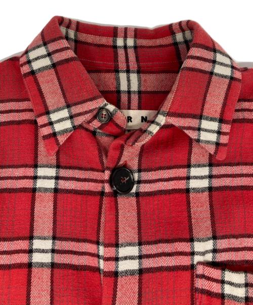MARNI（マルニ）MARNI (マルニ) レギュラーカラーチェックシャツ レッド サイズ:46の古着・服飾アイテム