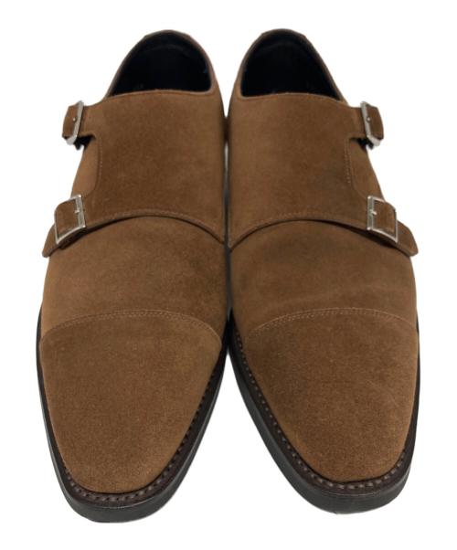 SHETLAND FOX（シェットランドフォックス）SHETLAND FOX (シェットランドフォックス) ダブルモンクストラップシューズ ブラウン サイズ:7 1/2の古着・服飾アイテム