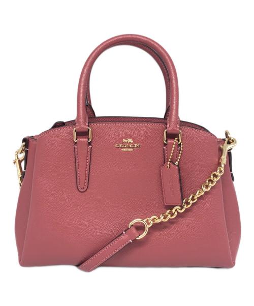 COACH（コーチ）COACH (コーチ) ミニセージキャリーオールハンドバッグ ピンクの古着・服飾アイテム