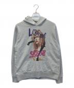 Hysteric Glamourヒステリックグラマー）の古着「LICK ME LOVEパーカー」｜グレー