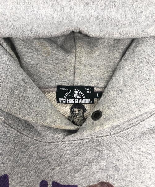 Hysteric Glamour（ヒステリックグラマー）Hysteric Glamour (ヒステリックグラマー) LICK ME LOVEパーカー グレー サイズ:Lの古着・服飾アイテム