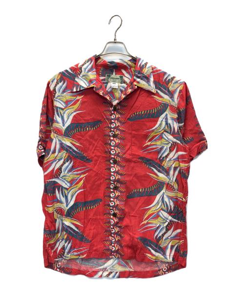 KAMEHAMEHA（カメハメハ）KAMEHAMEHA (カメハメハ) アロハシャツ レッド サイズ:Lの古着・服飾アイテム