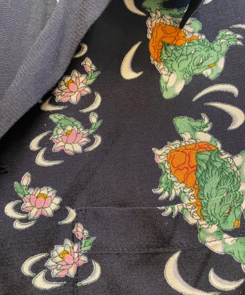 Dry Bones（ドライボーンズ）Dry bones (ドライボーンズ) 半袖オープンカラーシャツ ブラック サイズ:36の古着・服飾アイテム