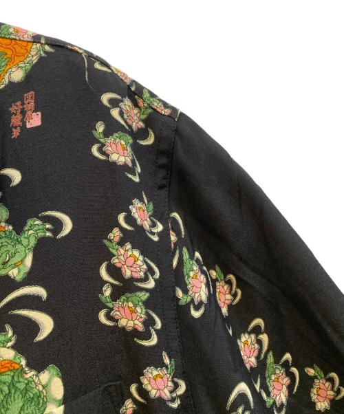 Dry Bones（ドライボーンズ）Dry bones (ドライボーンズ) 半袖オープンカラーシャツ ブラック サイズ:36の古着・服飾アイテム